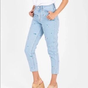 Levi’s embroidered mom jeans